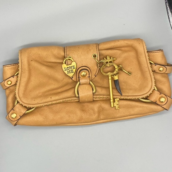 juicy couture leather clutch purse with hanging charms - Picture 10 of 12